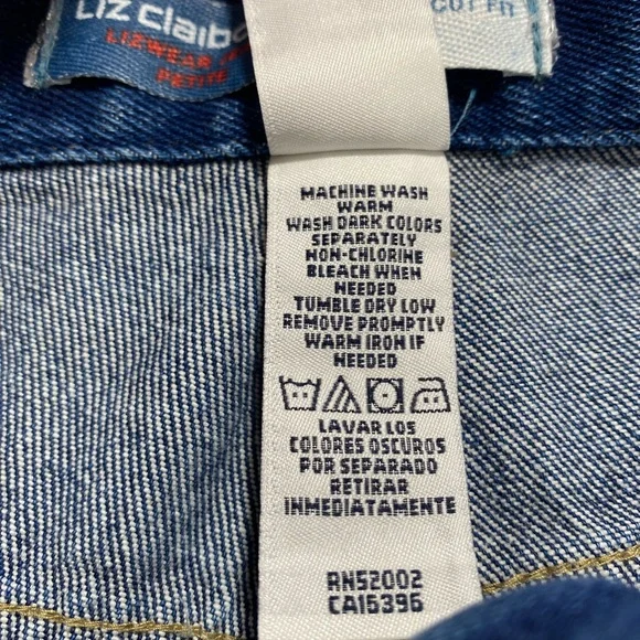 NWT Liz Claiborne Bootcut Fit Jeans in Dark Blue Denim Women’s Size 6 Petite - Picture 7 of 10